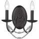 Mirabella 2 Light 10 inch Matte Black Wall Sconce Wall Light